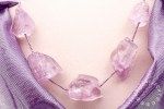 XXL nuggets amethist ketting