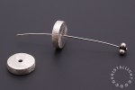 sterling zilver kraal wiel geborsteld 12 x 3 mm